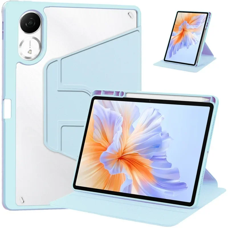 360 Rotating Acrylic Smart Tablet Case For Xiaomi Redmi Pad 2 11 inch 2025 Pad2 Model 25040RP0AG Cover with Pencil Holder