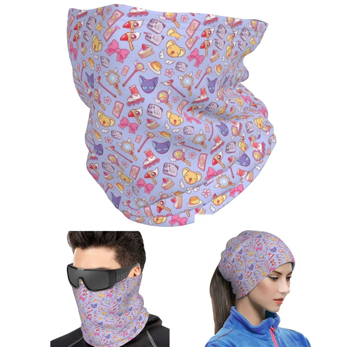 Sakura Card Captor - Violet Bandana Neck Cover Printed Face Scarf Outdoor Sports Face Mask For Men Women Adult Breathable