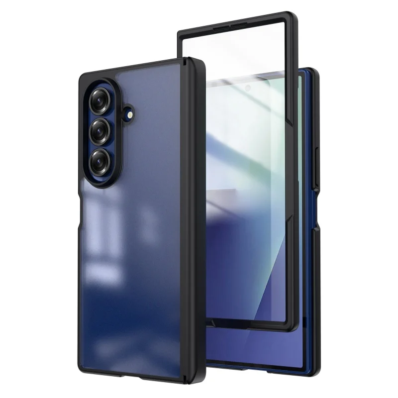 

360 Built-in Screen Protector Full Case for Samsung Galaxy Z Fold 7 Fold7 ZFold7 Magnetic Spring Hinge Protection Armor Cover