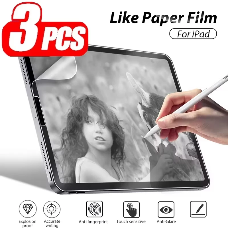 Real Paper Feel Tablet Screen Protector For iPad Pro 11 13 M4 M5 iPad 12.9（2015-2022）Air 11 13inch, Ultra Thin Sketch Accessory