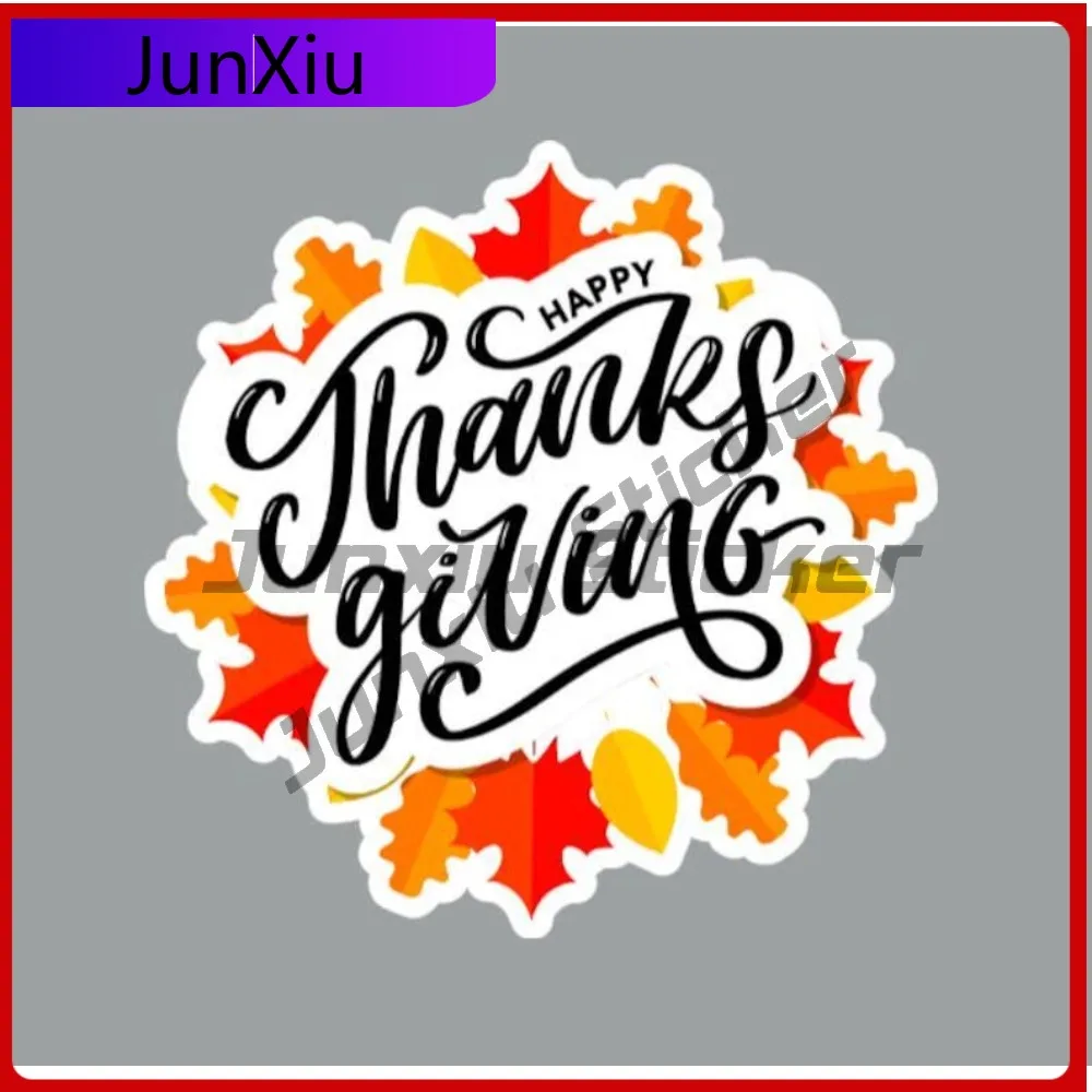 

Happy Thanksgiving Waterproof Sticker Styling Occlusion Scratch Exterior Decorative Adventure Motorcycle Stickers Suv Window Pvc