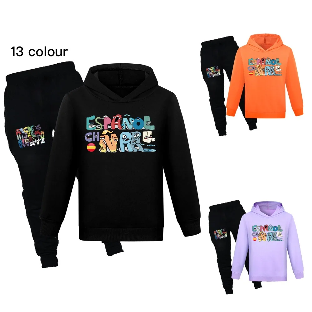 

Children Alphabet Lore Clothes Kids Girls Hoodies Pullover Sweatshirt+Pant 2Pcs/Lot Autumn Spring Boys Tracksuit Sportswear