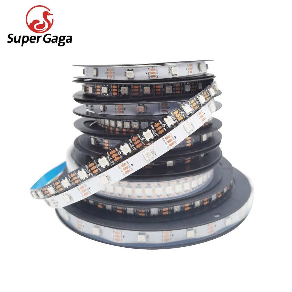 

WS2812 Digital Flexible Individually Addressable Pixel WS2812b Led Strip RGB LED Strip 30/60/74/96/144Pixel/Leds/M Light DC5V