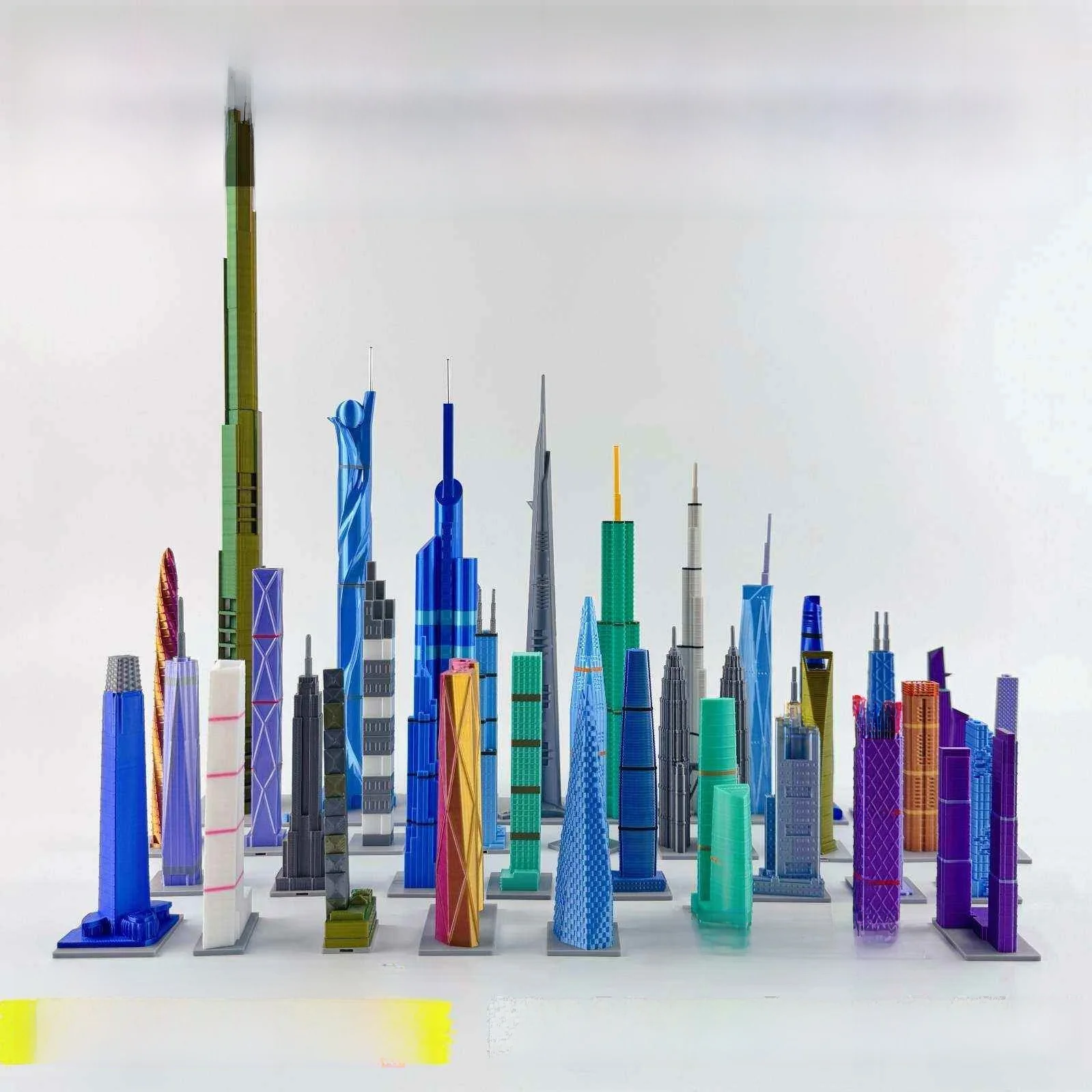 World's Tallest Single Building Model Toy Landmark Skyscraper Display Piece over 350 Meters Plastic Construction DIY Kit