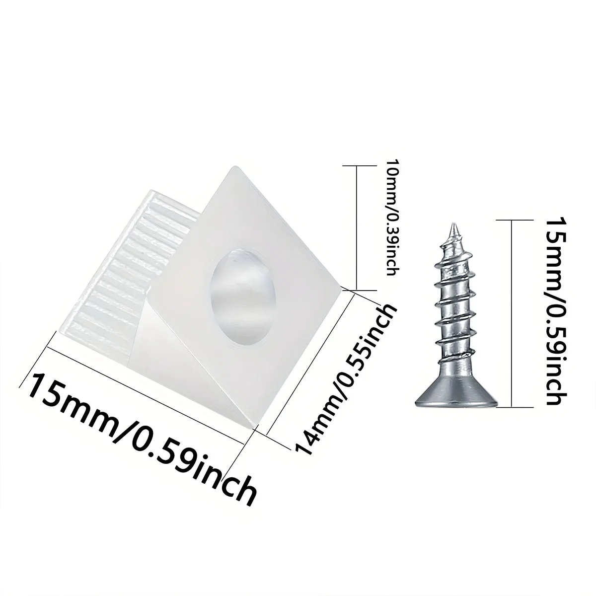 20/40/60/80pcs Drawer Wedges With Screws For Bottom Support Plastic Repair Cabinets Bookshelves Angle Code Bracket Fastener