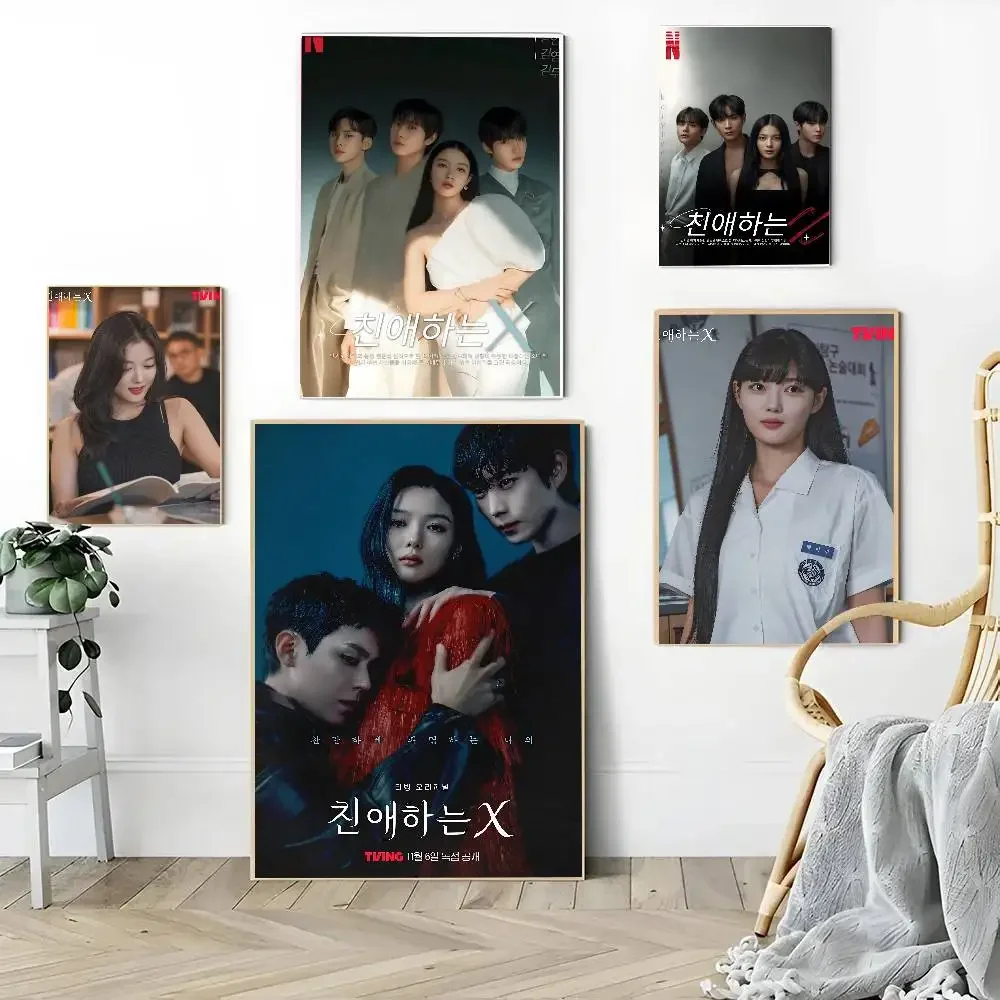 1PC Dear X kdrama 2025 poster Self-adhesive Art Waterproof Paper Sticker Coffee House Bar Room Wall Decor
