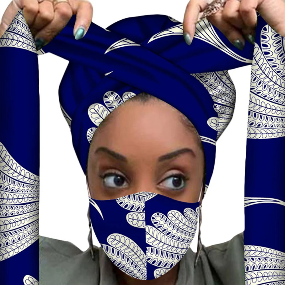 African Headwrap In Women's Hair Accessories Scarf Wrapped Head Turban Ladies Hair Accessories Scarf Hat Headwrap Nigeria Set