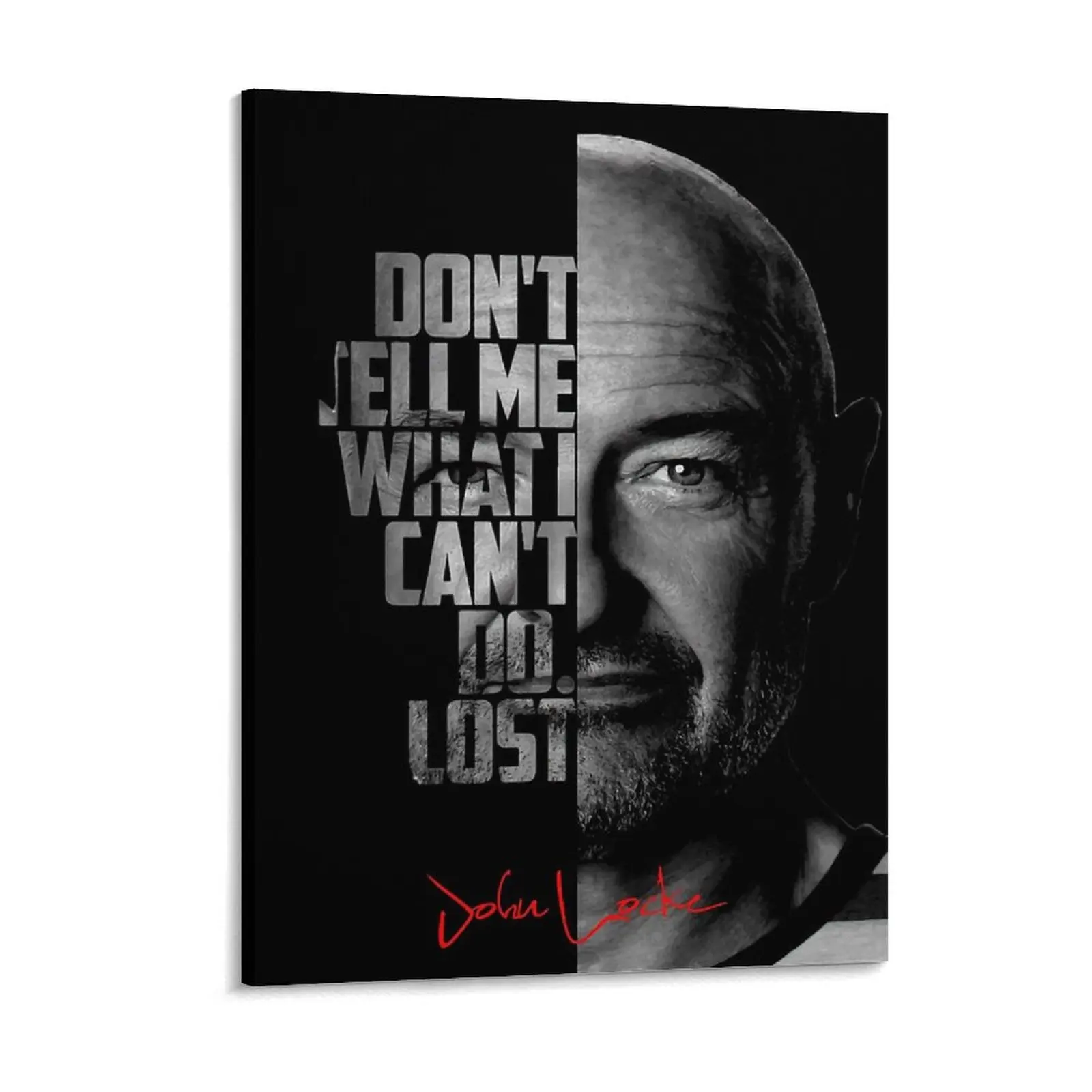 Black And White John Locke Lost Tv Show Quote Poster Canvas Painting Wall Decor Vintage Print Plaques Framed Wall Painting