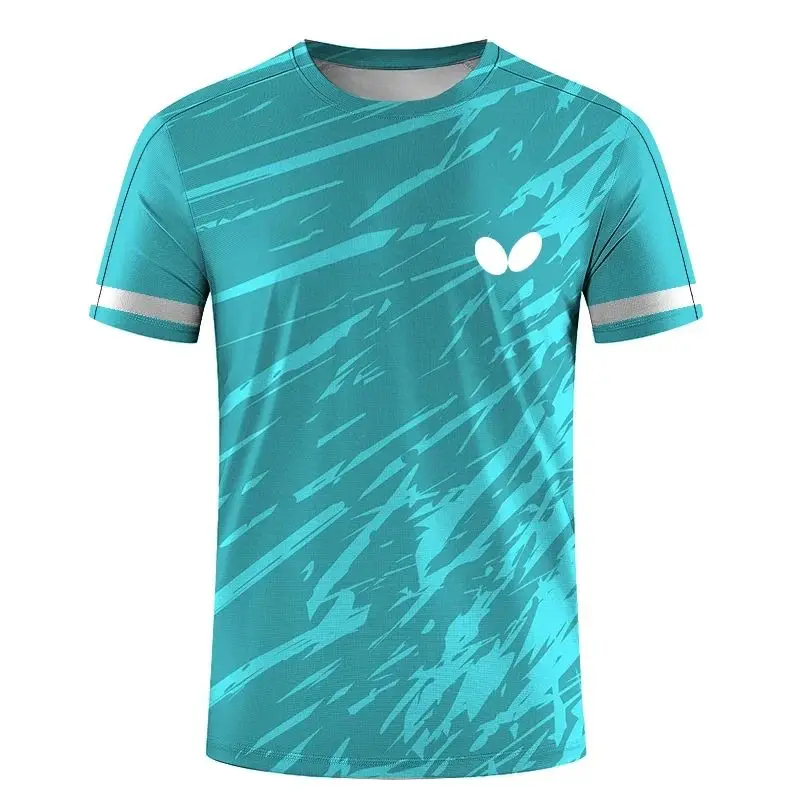 

Men's T-shirt Quick Drying Jersey Shirt Sport Tennis Clothes Fashion 3D Print Badminton Uniforms Women Training Men Tops Tees