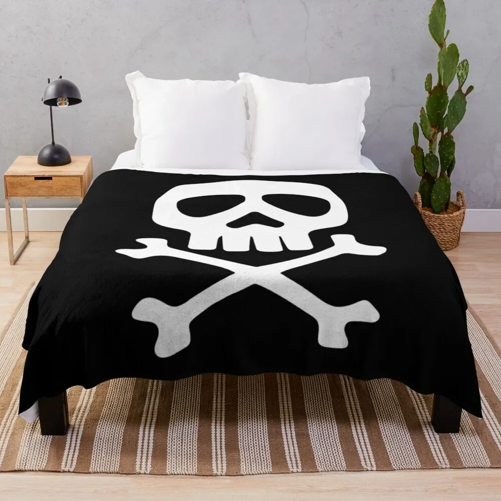 

Retro Captain Harlock Jolly Roger Men Women Throw Blanket Bed linens Fashion Sofas Hairy Blankets