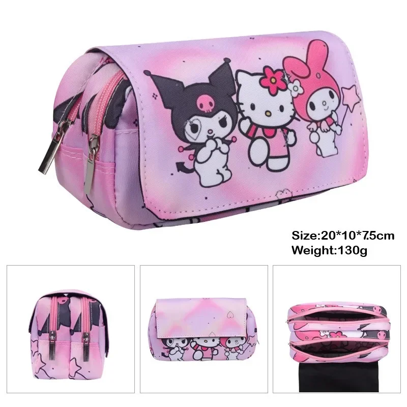 MINISO Sanrio Kuromi KT الكرتون الرسوم المتحركة طالب المدرسة الابتدائية حقيبة أقلام رصاص عبر الحدود السلع الكتابة حالة سعر خاص سبايك