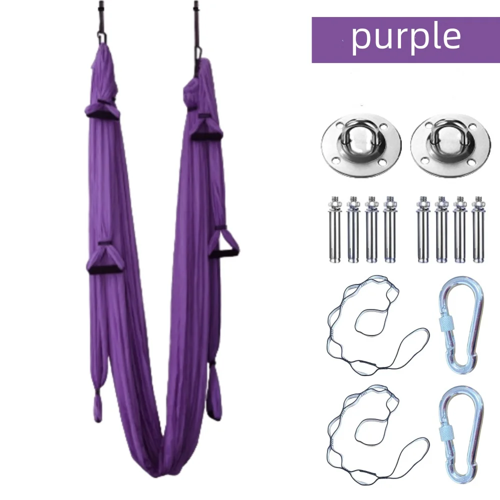 

Anti Gravity Suspension Yoga Swing Premium Aerial Hammock for Inversion Fitness Training Made with Soft Silks