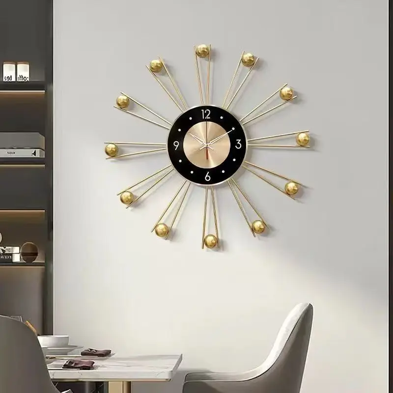 55x55cm Large Modern Design Wall Clock, Metal Living Room Wall Clocks, Watch, Decorative Home Watch, Art Horologe, Home Decor