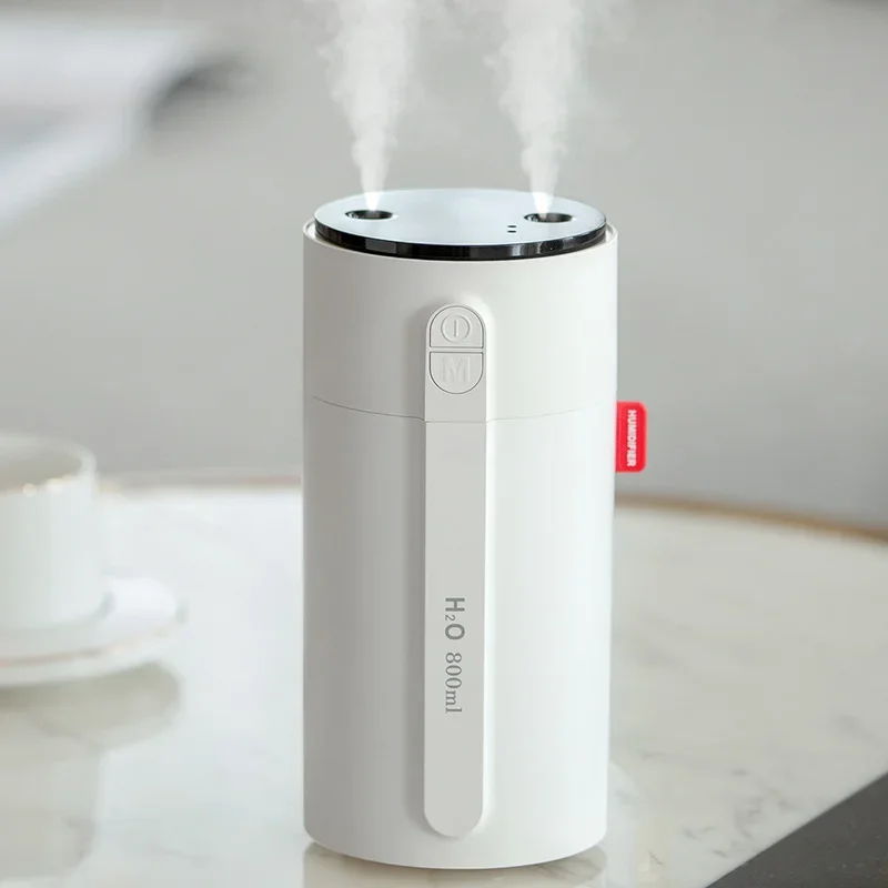 

800ML Smart Induction Air Humidifier 2000mAh Battery USB Rechargeable Essential Oil Diffuser Air Humidifier for Home Car Office