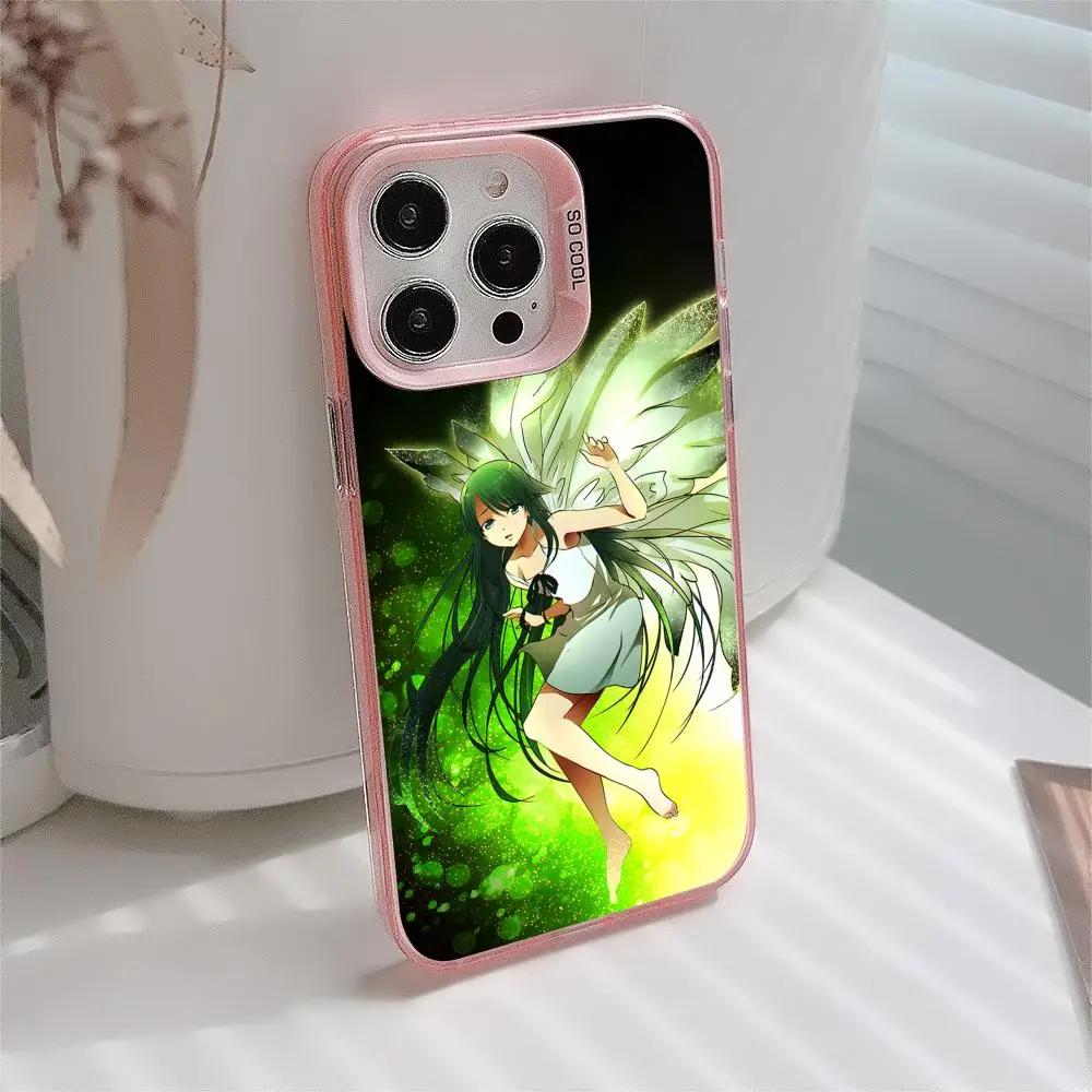 Saya no Uta Pink Translucent Mobile Phone Case for iPhone 17 16 15 14 13 12 11 X XR XS Air Pro Max Plus Colorful Cover