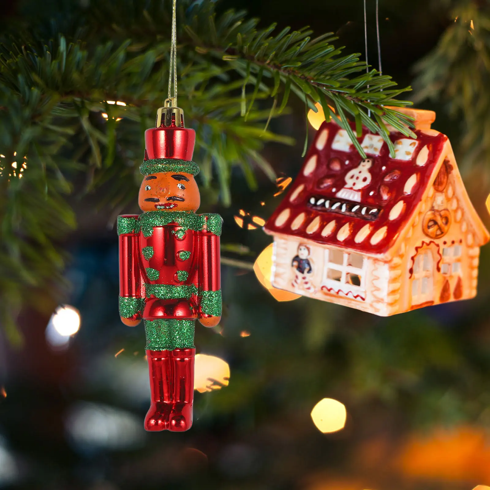 

3Pcs Christmas Hanging Nutcrackers Traditional Design Decorative Ornament for Wall Tree Photo Backdrop Holiday Decoration Set