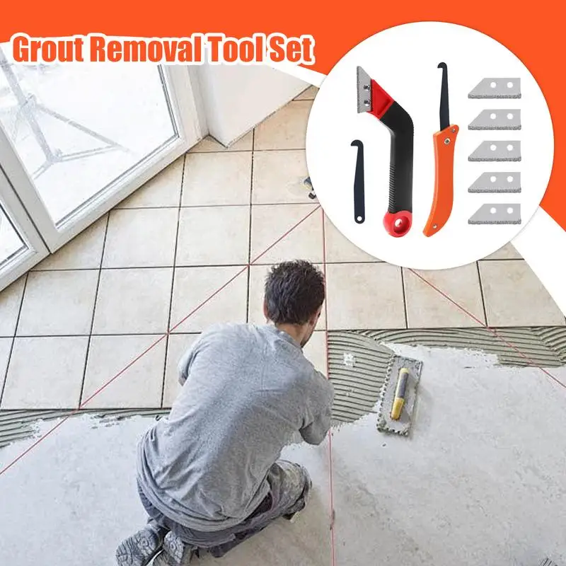 أداة كشط الجص 8X ملحقات حشو مزيل الجص بزاوية طويلة الأمد مع تصميم مريح 5 استبدال إضافي