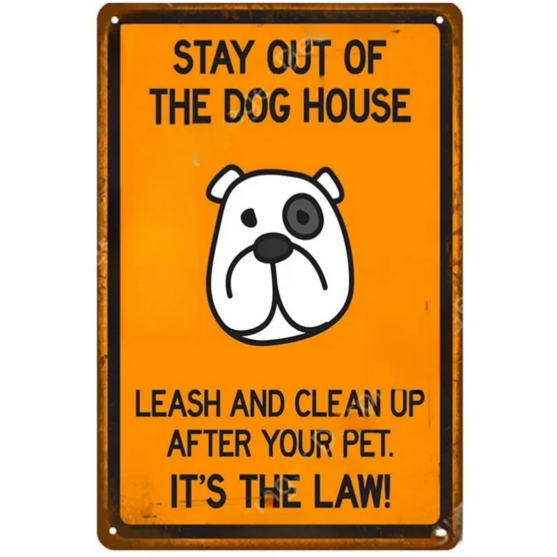 Warning Danger Metal Signs, Vintage Wall Plaque, Dog, Cat Poster, Pub, Bar, House Painting, Man Cave Decor