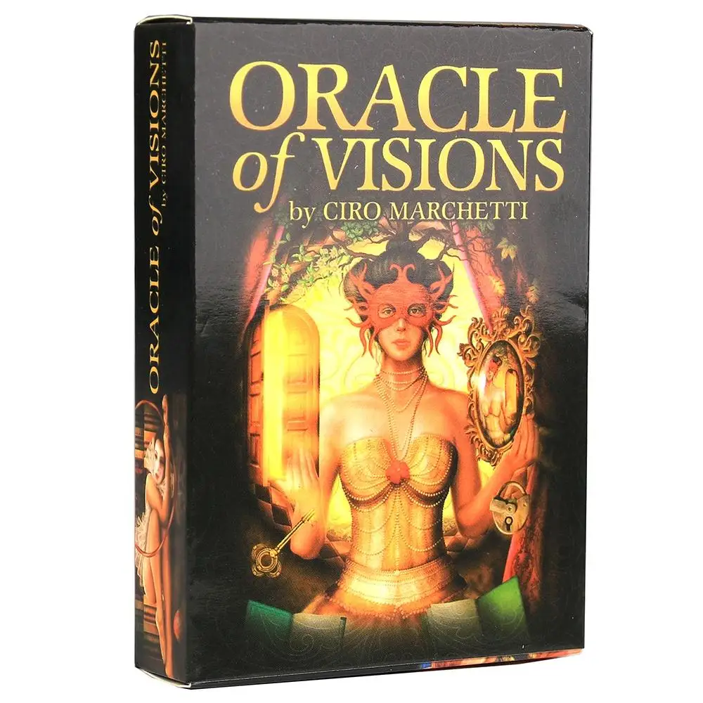 Oracle of Visions Cards Tarot Deck 52 Cards with Pdf Guidebook Divination Metaphysics Card Game Toy