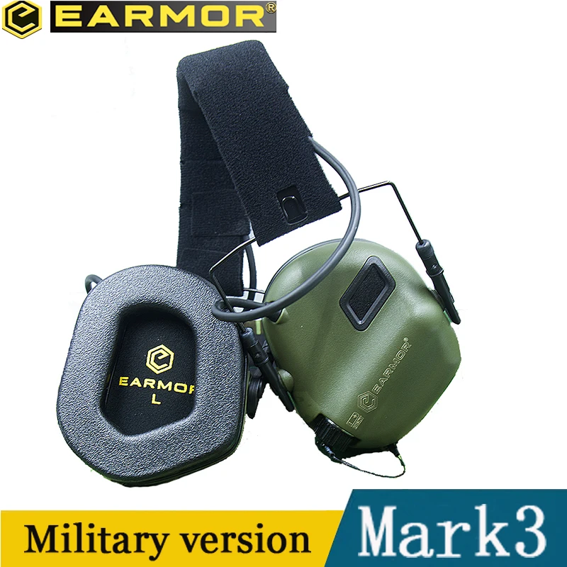 EARMOR military tactical headset Mark3   anti-noise headphones hearing protection electronic earmuffs  shooting ear protection