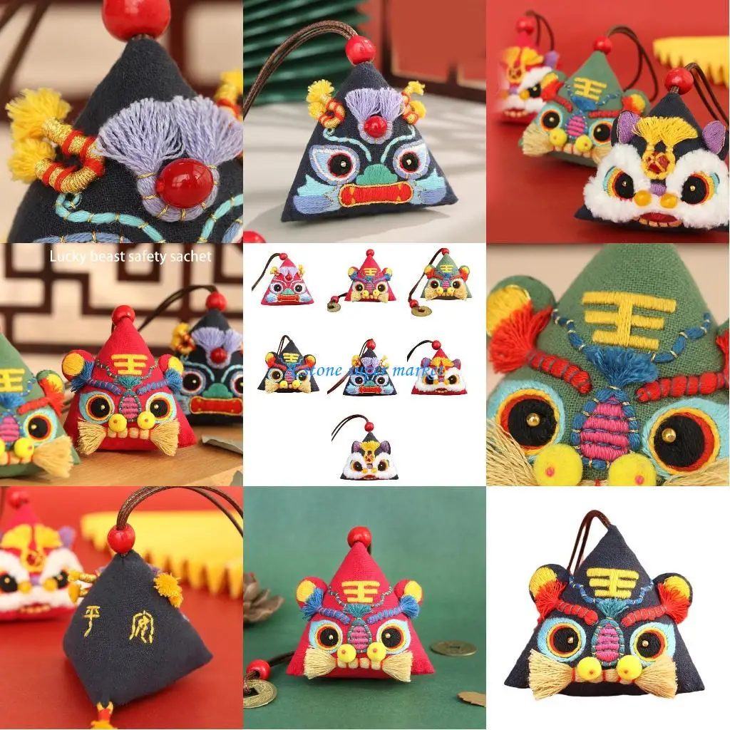 090B DIY จี้วัสดุ Retro เย็บปักถักร้อย Zodiac ของเล่นวัสดุแพคเกจตารางเครื่องประดับ