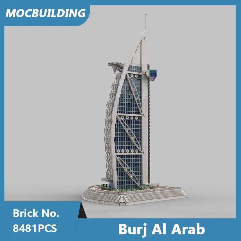 MOC Building Blocks Burj Al Modello arabo Mattoni assemblati fai-da-te Serie di architettura Educativi creativi Raccogliere giocattoli Regali 8581 pezzi