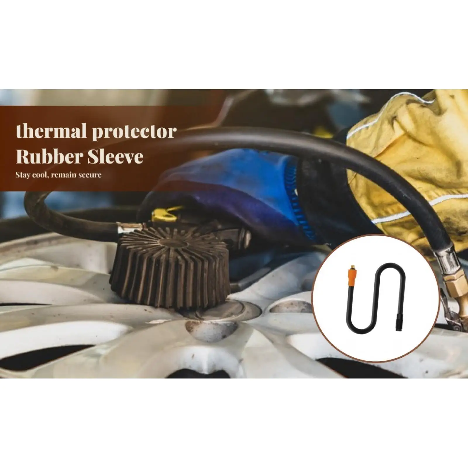 Durable Copper Inflatable Boat Air Pump Adapter Hose for Car Compressor Tire Inflator and Kayak Paddle Board