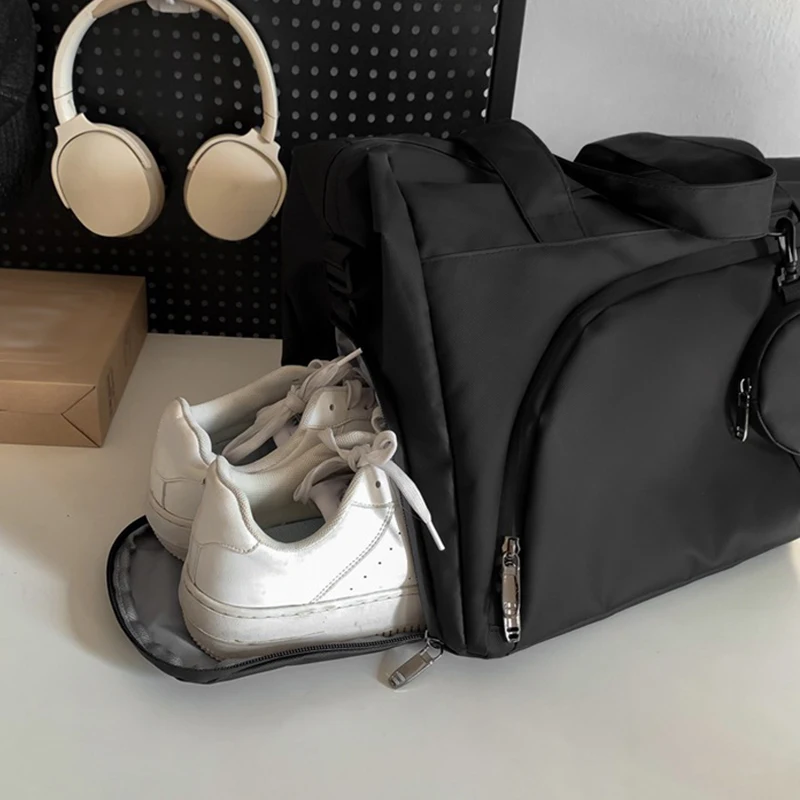 Fitness Bag Large Capacity Shoulder Pack Multi-pocket Handbag with Coin Purse Sport Gym Bags with Shoes Compartment Travel Packs