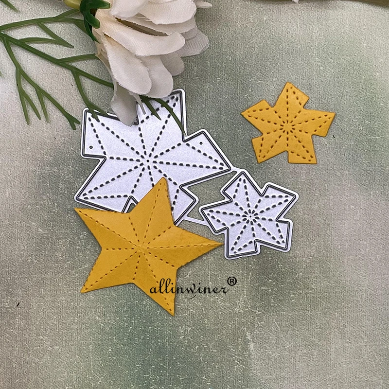 3D Folding stars Metal Cutting Dies Stencils Die Cut for DIY Scrapbooking Album Paper Card Embossing