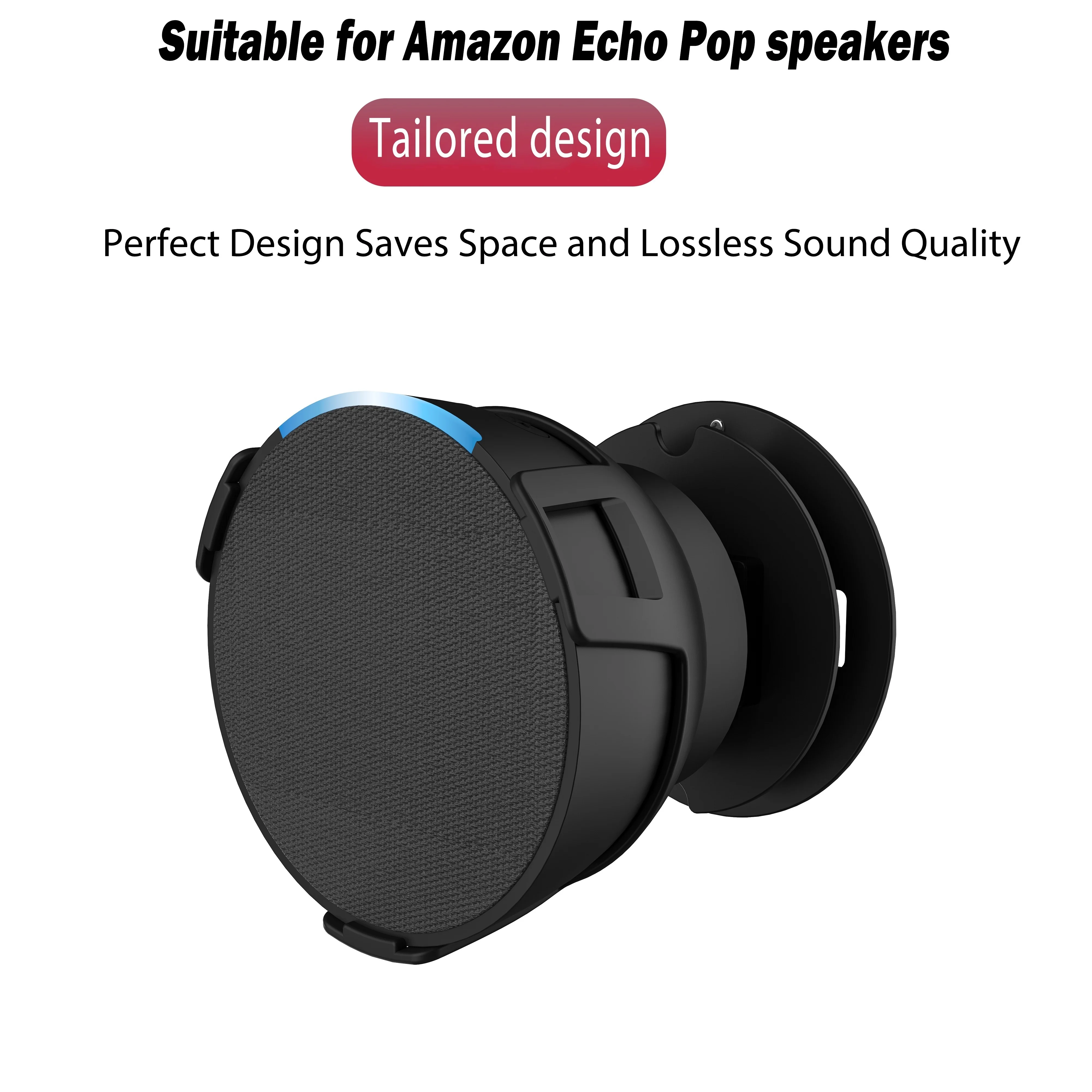 Suitable For Amazon Echo Pop smart audio stand with adjustable angle speaker wall mounted storage rack wall pasting/punching ins