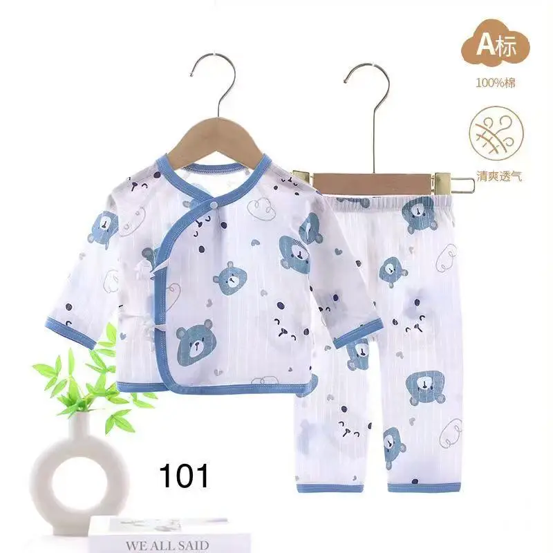 

Summer Thin Cotton Baby Suit A-Class Newborn Air Conditioning Clothes Pure Cotton Baby Set Infant Clothing Baby Outfit