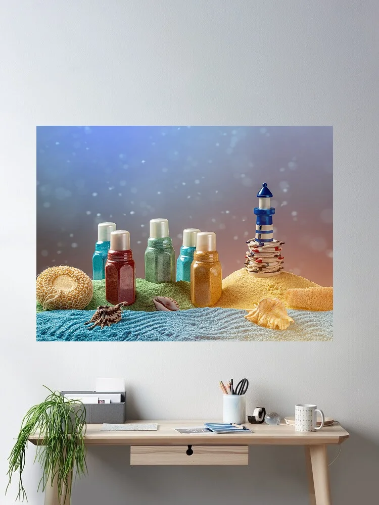 Bath Salt Man Made Spa Art Print Canvas Poster, Living Room Decor, Home Wall Picture