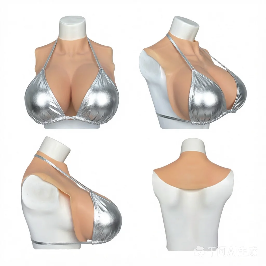 Realistic Silicone Breast Forms for Transgender And Crossdressers with Nipple Areola Plump Soft Shake Effect Huge Boobs
