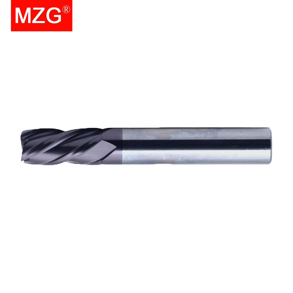 MZG 4 Flute HRC 45 55 60 65 Radius End Cutter Mill Carbide Cnc Milling Cutter For Metal Tungsten Steel CNC Maching Endmils