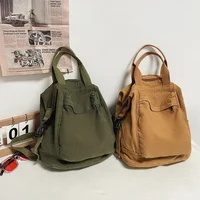 Mochila de lona, bolso escolar Vintage para ir al trabajo, mochila para estudiantes de Color sólido, mochila estética Hippie Y2K para mujeres y niñas