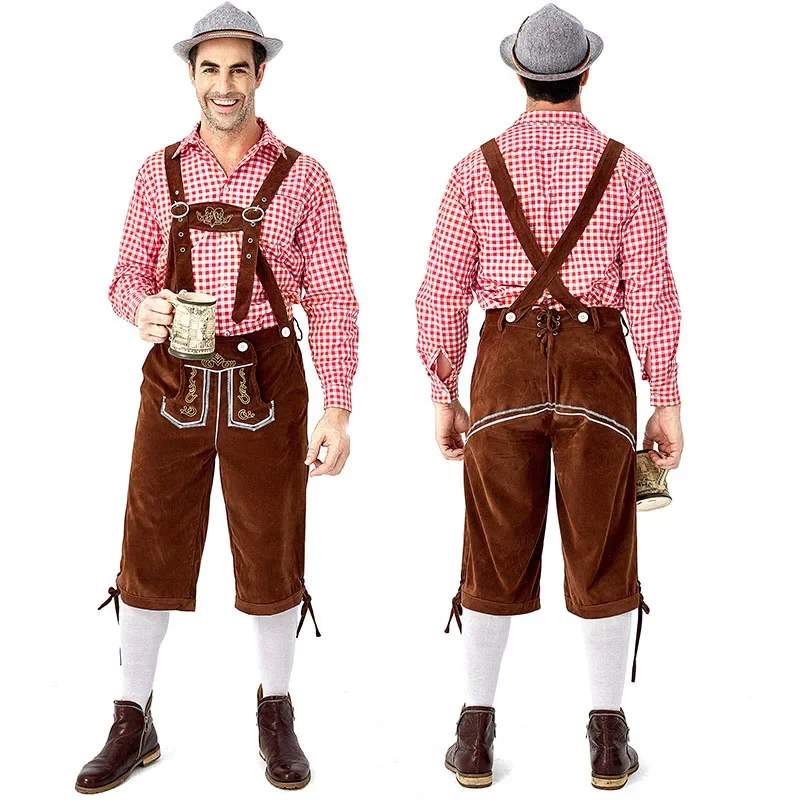 男性のための伝統的なoktoberfestコスプレ衣装、男性のキートーバーフェスト、bavarian schoenest、ビールフェスティバルの衣装、ハロウィーン