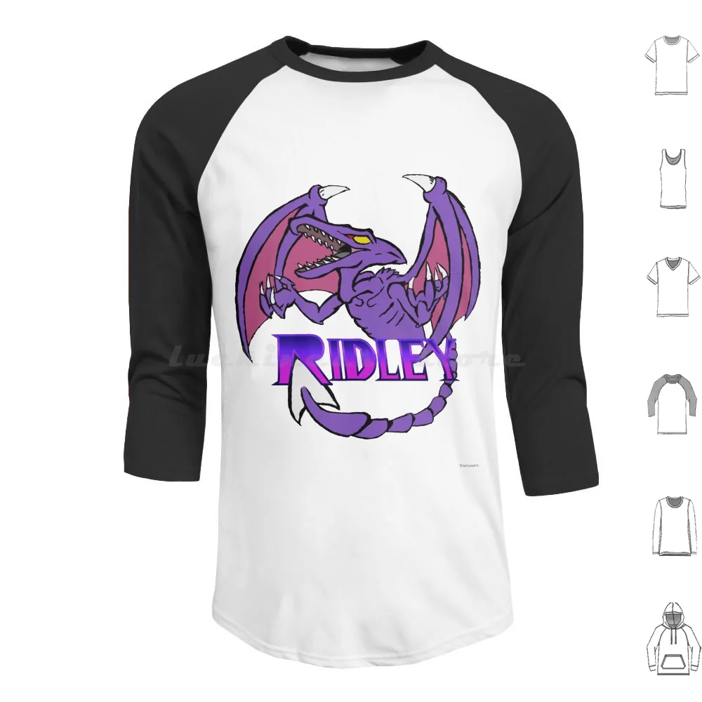 Ridley Hoodies Long Sleeve Metroid Ridley Smash Samus Too Big