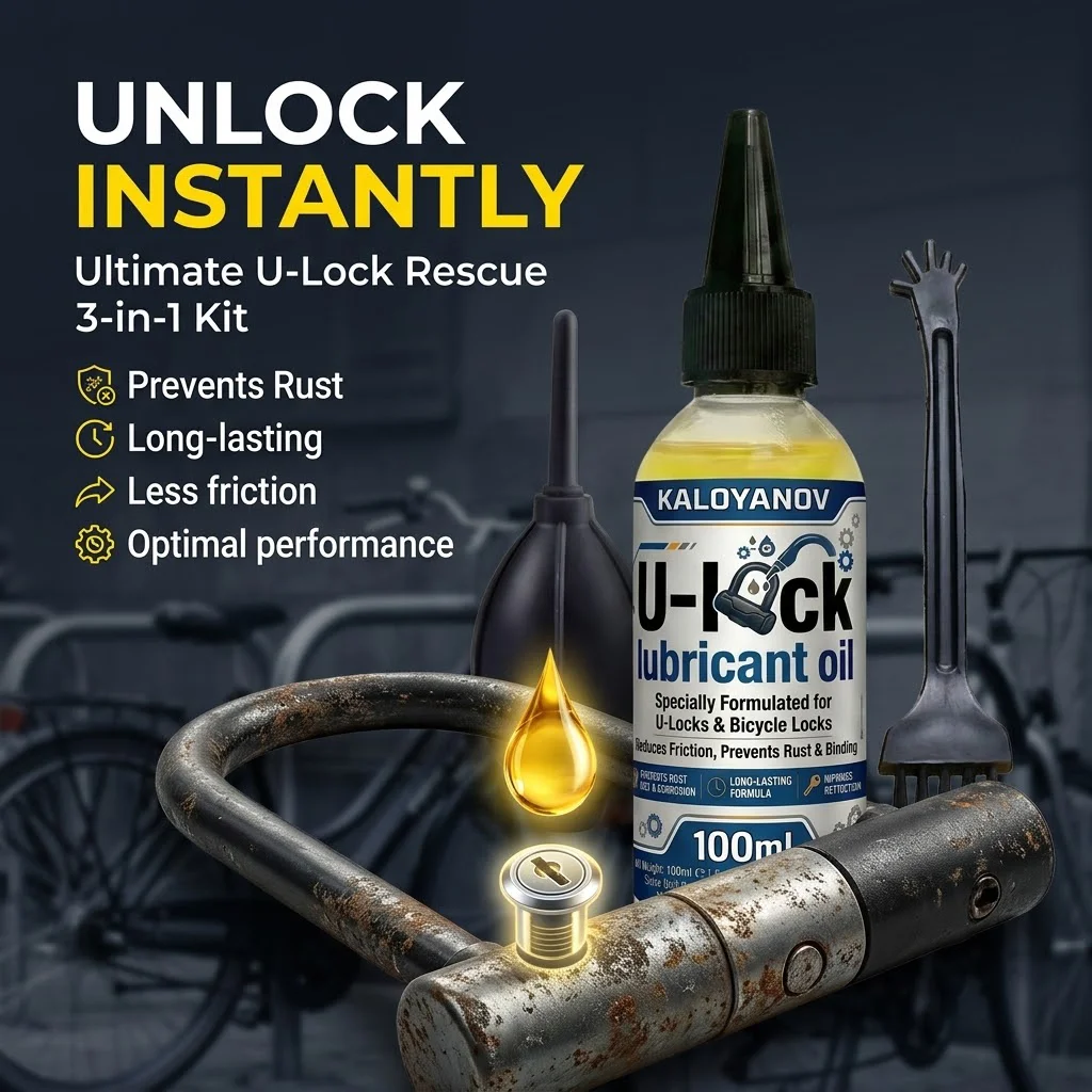 

U Lock Lubricant Oil Anti Rust Lubricating Fluid for Bicycle Motorcycle Padlock Heavy Duty Lock Core Maintenance Protector