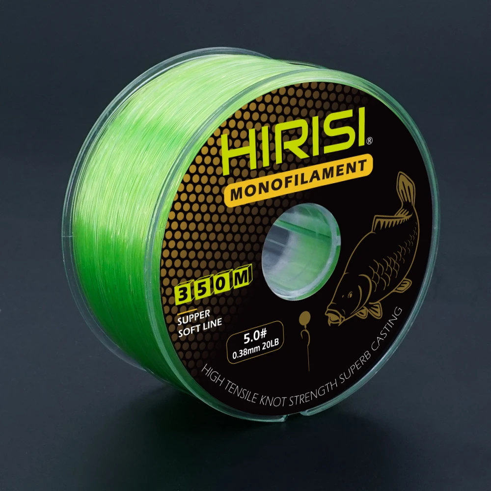 Hirisi 350m Super Strong Fishing Line Japan Monofilament Nylon 12LB-20LB Carp Fishing Line Fishing Accessories