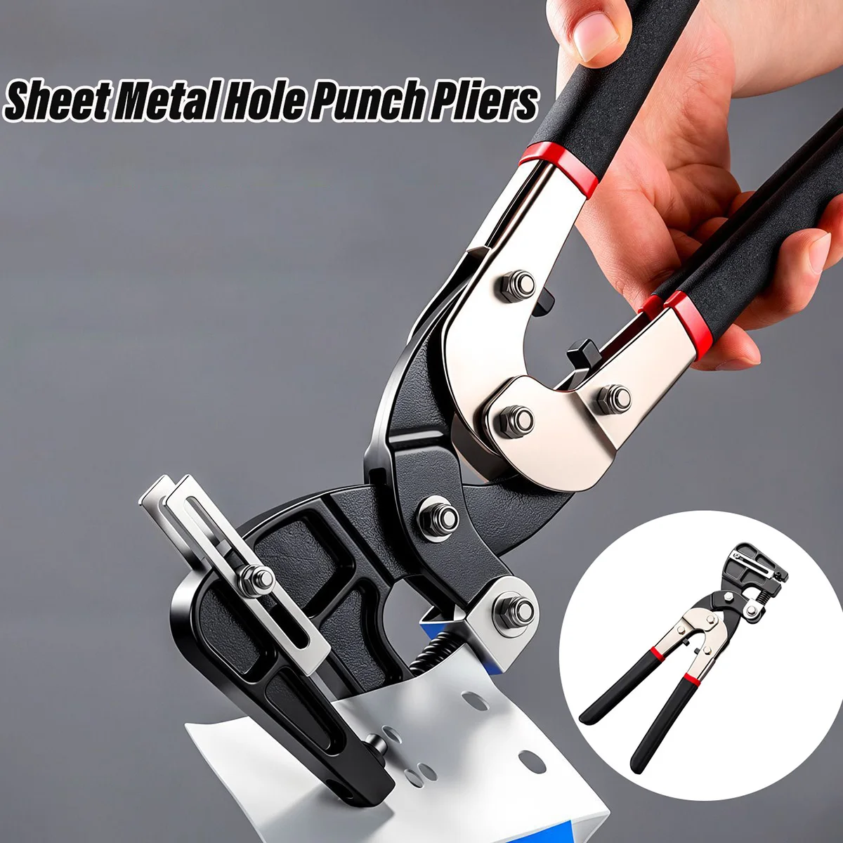 Heavy Duty Sheet Metal Hole Punch Pliers Stainless Steel Aluminum Round Opener For Sign Shop Advertising Light Character DIY