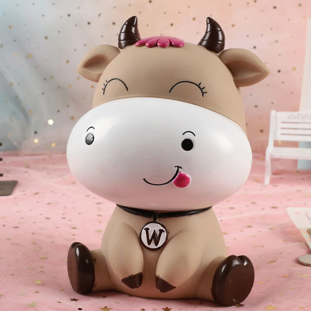 

1Pcs Cartoon Bull Saving Pot Kids Coin Bank Creative Home Decoration Cute Money Container Small Change Holder Kids Saving Pot