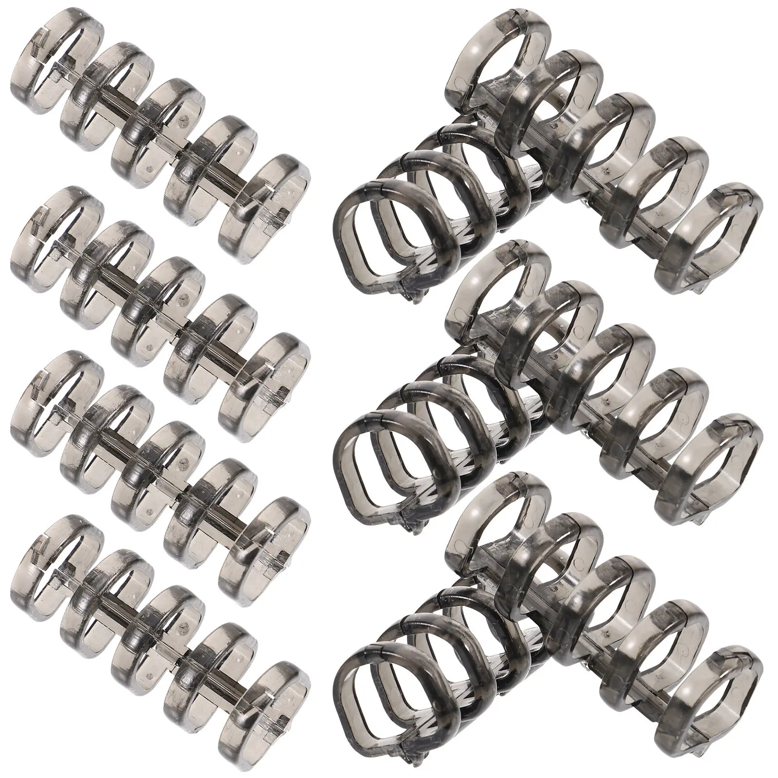 

10 шт. пластиковых кольцевых механизмов для переплета на 5 отверстий, для блокнотов, DIY, замена пружин для скрапбукинга, для офиса, школы, дома