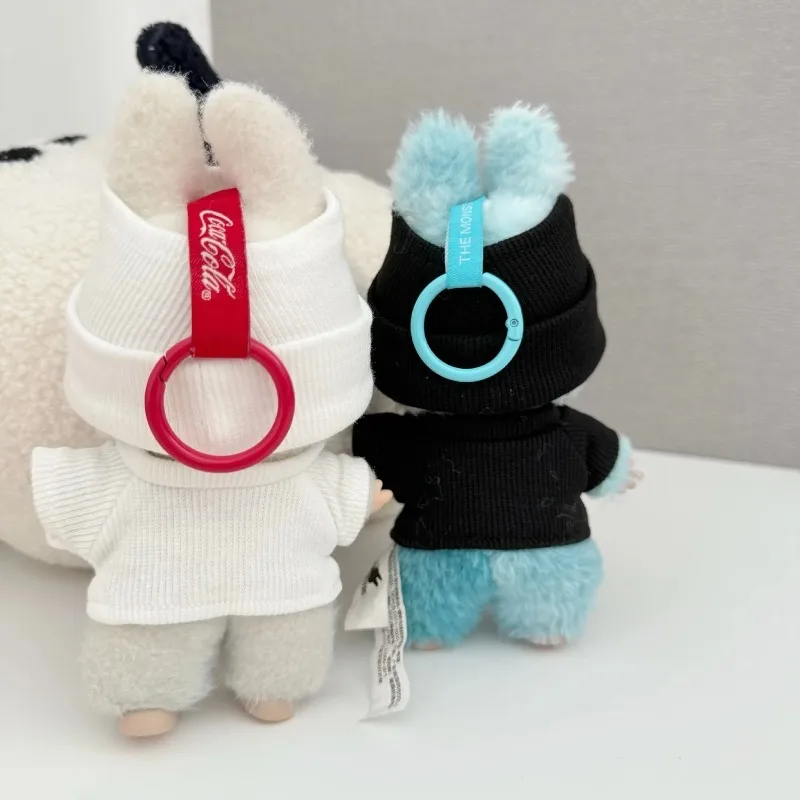 17cm 라부부 인형 의류 럭셔리 패션 트렌드 세트 목걸이 신발 미니 라부부 V1 V2 옷 인형 액세서리 선물