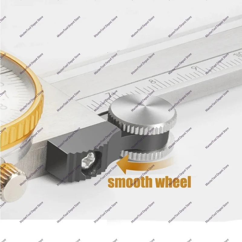 Shockproof Stainless Steel Vernier Caliper 0.02mm High Resolution Metal Scale Caliper for Depth and Diameter Measurement