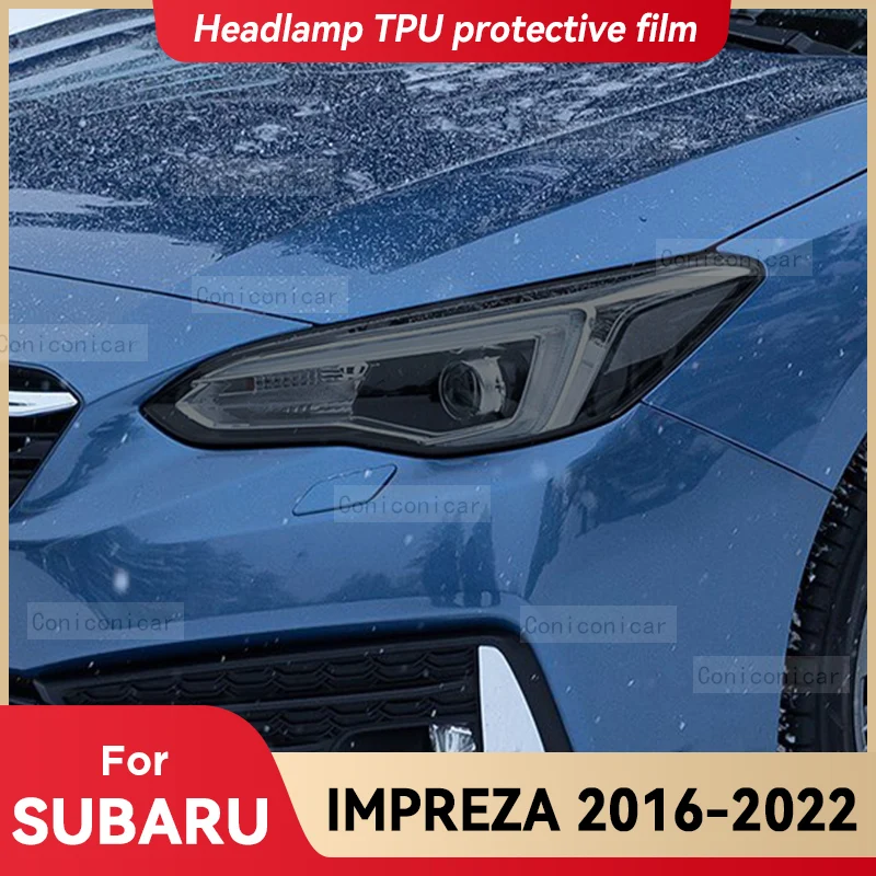 

Для автомобильных фар SUBARU IMPREZA 2016-2022, Черная защитная крышка из ТПУ, передняя зеркальная пленка, меняющая цвет, стикер, аксессуары