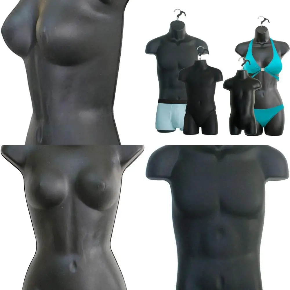 

Hanging Mannequin Set: Unisex, Child & Toddler Forms for Clothing Display, Craft Shows, S-M Sizes