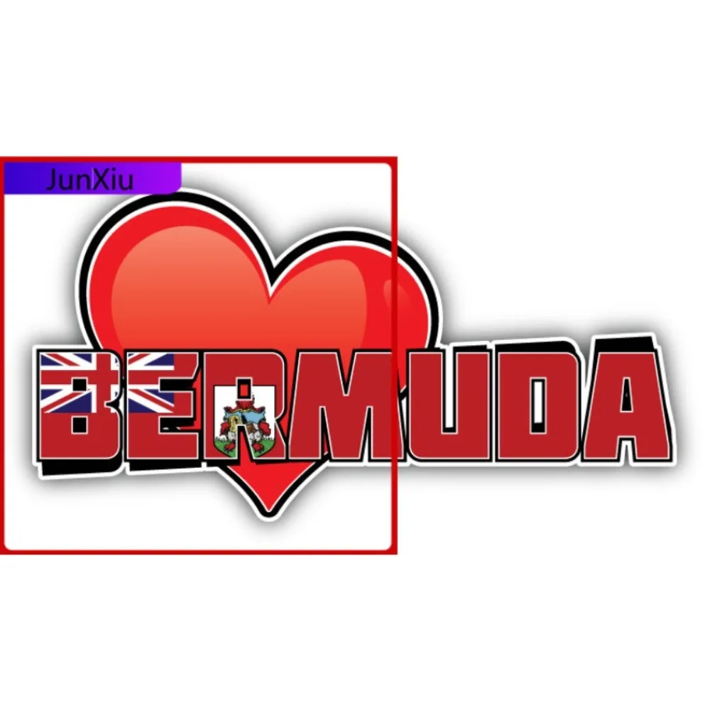 

Bermuda Art Heart Flag Travel Slogan Car Bumper Sticker Decal