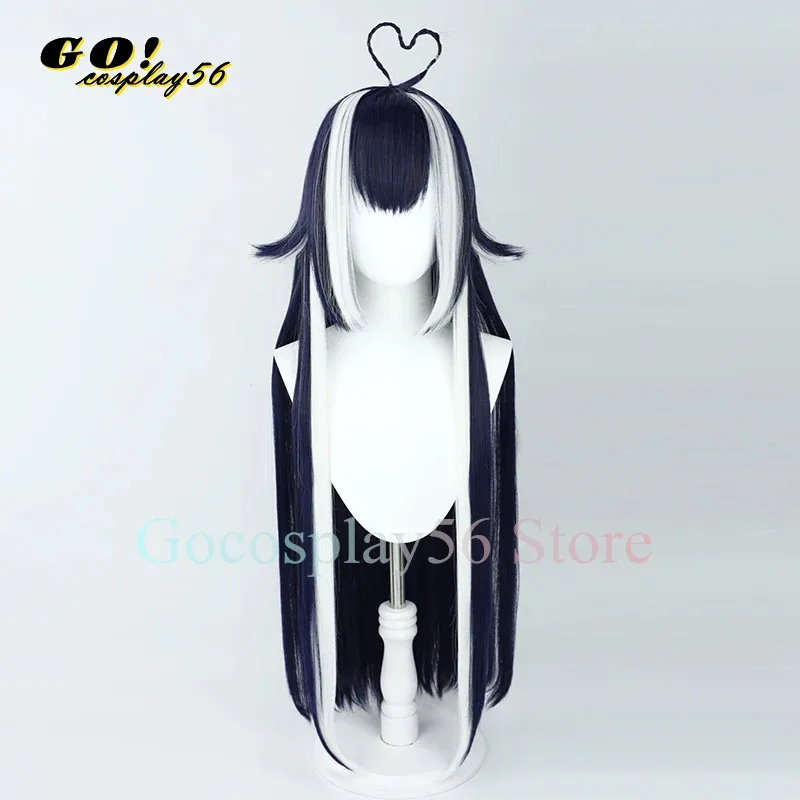 2025 Youtuber Shylily شعر مستعار تأثيري Live3D شعر طويل مستقيم أسود مختلط أبيض وردي أزرق داكن VTuber الفتيات المعبود أغطية الرأس