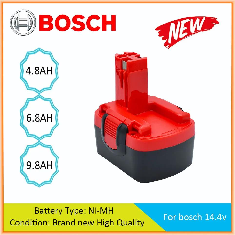 

Bosch 14.4V Ni-MH Battery 4800MAH 6800MAH 9800MAH D70745 2607335273 BAT038 BAT140 BAT040 BAT041 BAT159 2607335465 26073356