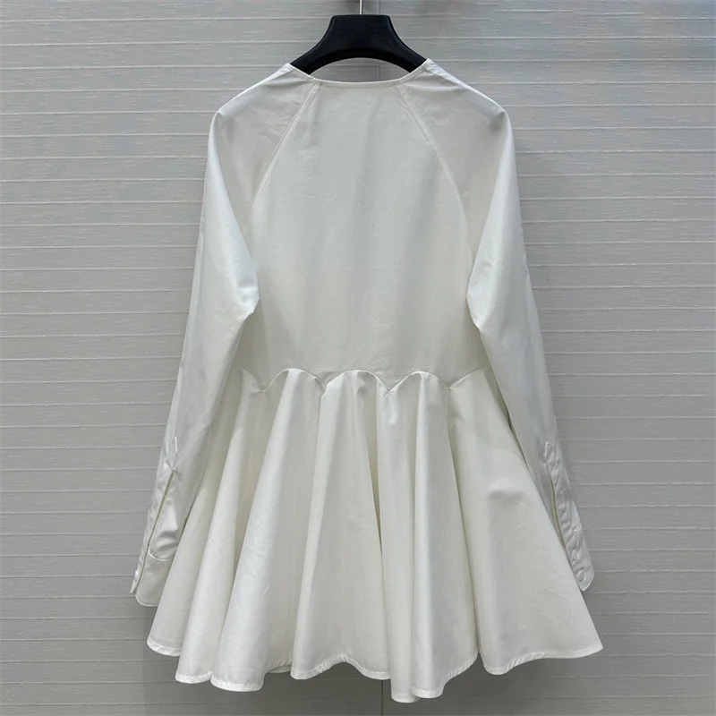 Damen-Shirt, neues Slim-Fit-Langarm-Top mit V-Ausschnitt für den Herbst 2022. Hochwertige Damenbluse aus reiner Baumwolle, Y2K-Tops für Damen